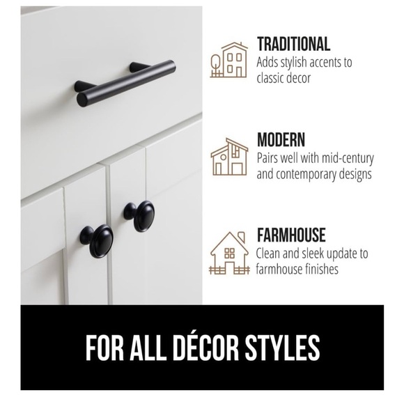 New Black Cabinet Handles - 15 Pack in original packaging - Picture 6 of 9